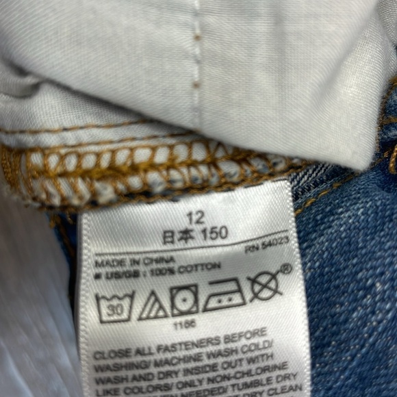 Gap Factory Kids Slim Straight Fit Denim Jeans, size 12 - Picture 4 of 7